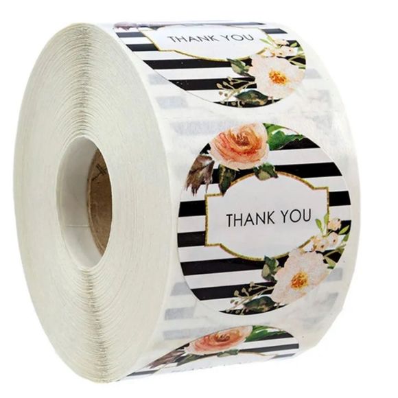 Thank you stickers 500 pcs (shipping supplies stickers) small business NWT​​ - Picture 3 of 3